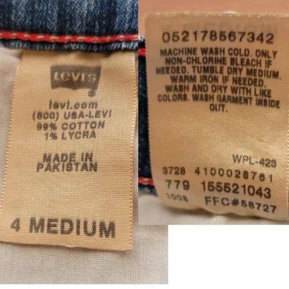 Levi's 550 Relaxed Boot Cut Jeans SZ 4 Excellent Shape! - Picture 10 of 12